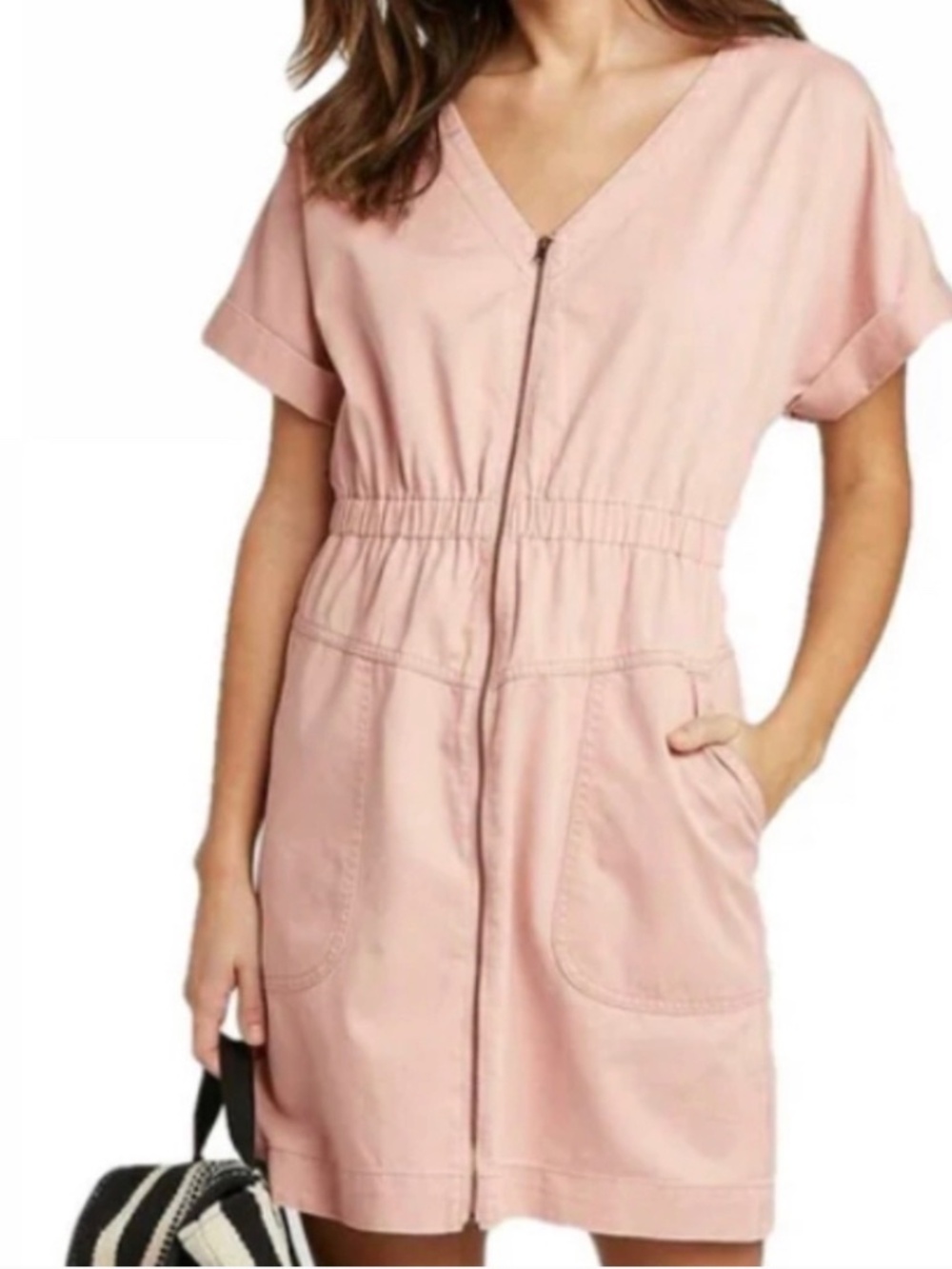 Soft pink target dress